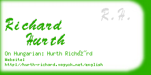 richard hurth business card